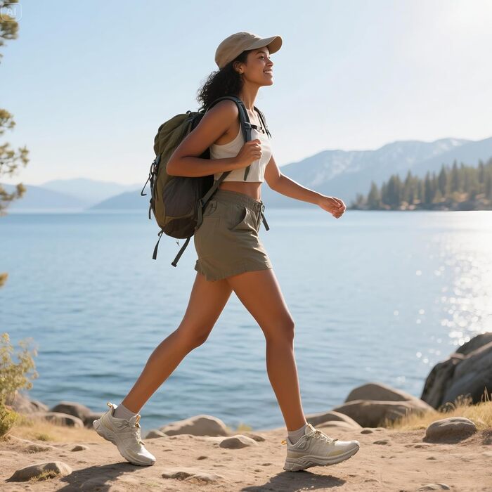 Жіночі трекінгові черевики NORTIV 8 - легкі, дихаючі, для хайкінгу та роботи (36.5 EU, Бежевий)