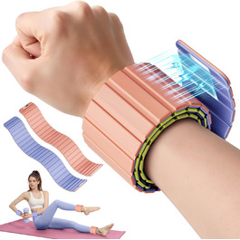 Ваги для щиколоток та зап'ясть Lxlivn з магнітами (рожевий/фіолетовий), набір 2 шт (по 0.5 кг кожна) для фітнесу, йоги, плавання та кардіо