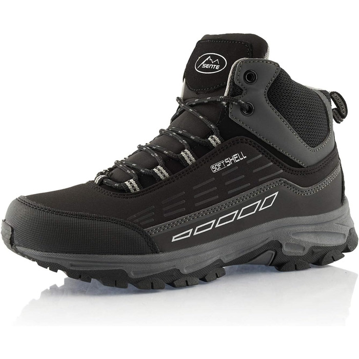 Черевики для ходьби жіночі та чоловічі, водонепроникні зимові черевики (36 EU, чорний, сірий)