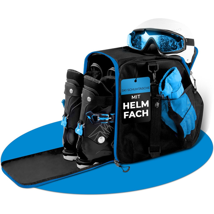 Чохол для лижних черевиків STYNGARD з відділенням для шолома [40 л] - чорно-білий/чорно-синій