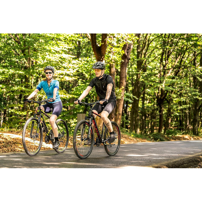 Гірський велосипед Licorne Bike Diamond Premium з алюмінієвою рамою, 21 швидкість, дискові гальма, регульована вилка, 27.5 дюймів, чорно-лаймовий