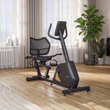 Горизонтальний велотренажер Hop-Sport HS-4500L Arkil чорно-золотистий