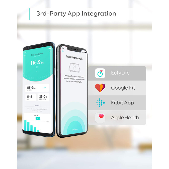 Ваги тіла eufy Smart Scale C1 з Bluetooth, LED-дисплеєм та аналізом складу тіла (12 показників)