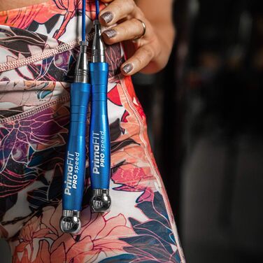 Скакалка PrimaFIT для дорослих: професійна, з регулюванням, з вагою, 3м, з підшипниками, антиковзні ручки, для боксу, MMA, CrossFit, з мішком.