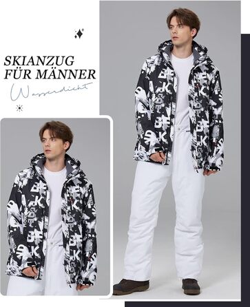 Сніговий костюм чоловічий HOUZONIY (L, 434+Schwarz) - водонепроникний, 2-частинний