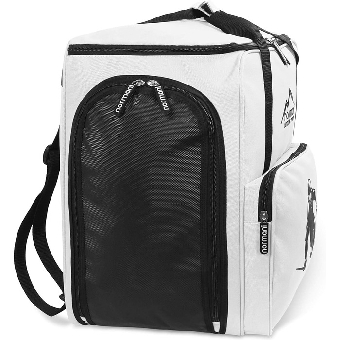 Сумка для лижних черевиків normani з окремим відділенням для шолома та функцією рюкзака Alpine DEPO (біла, 53 літри)