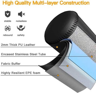 Стенд для боксерського мішка YOLEO, 175 см, чорний. Міцний боксерський тренажер для дорослих