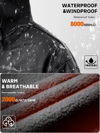 Чоловіча зимова тактична куртка FREE SOLDIER Military Softshell: водонепроникна вітрозахисна куртка з флісовою підкладкою та капюшоном для полювання та outdoor, р. L, темно-чорна
