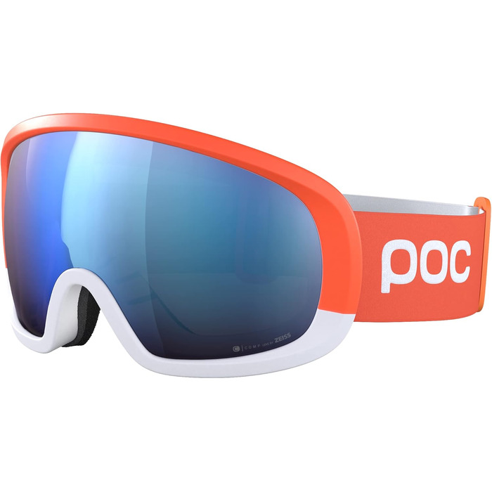 Гірськолижна маска POC Fovea Mid Clarity Comp+ для змагань, флуоресцентно-помаранчева/синя лінза Spektris Blue