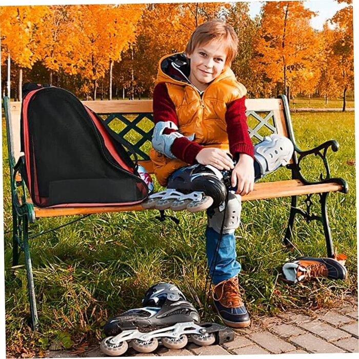 Сумка для роликів з Oxford тканини, міцна, для дорослих та дітей (червона)