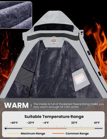 Чоловіча водонепроникна лижна куртка WUFU, тепла зимова модель, вітрозахисний Windbreaker, колір сірий (3XL)