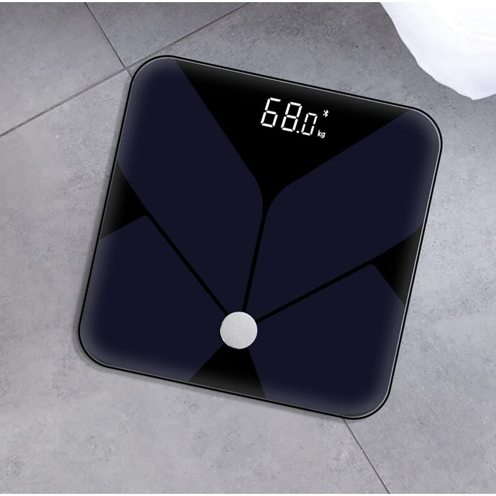 XCOAST WELLISCALE: Розумна вага з Bluetooth - аналіз складу тіла, фітнес-вага (чорний)