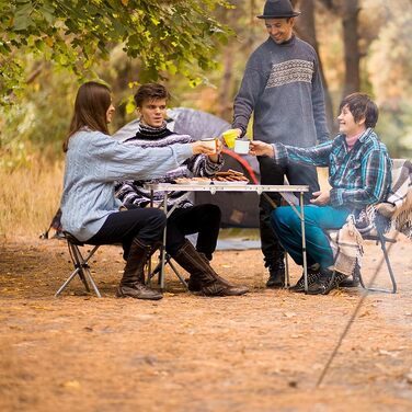 Стіл для кемпінгу CPROSP, розкладний, 90x40 см, чорний, регульована висота 26-70 см