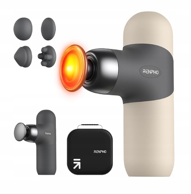 Електричний масажний пістолет для тіла з функцією підігріву + кейс