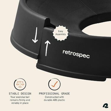 Гімнастичний м'яч Retrospec Luna 65 см з насосом і основою, анти-вибуховий матеріал, океанічно-синій