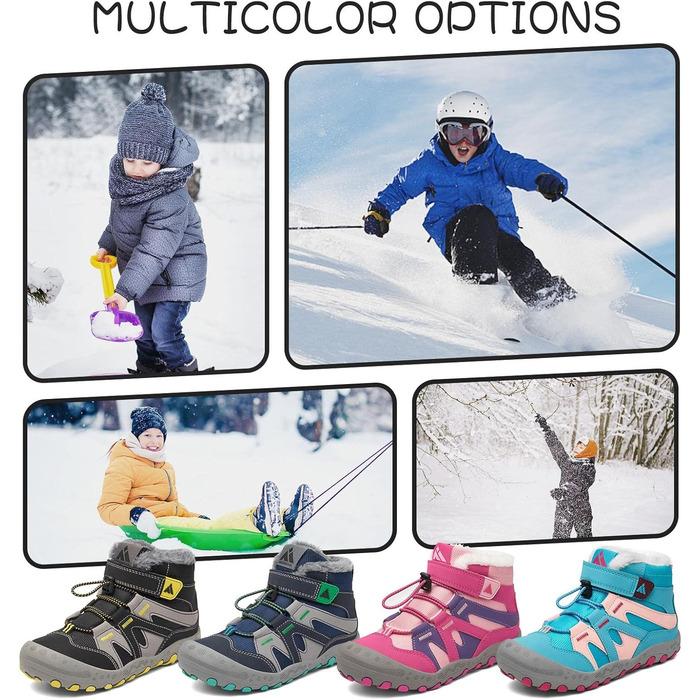 Дитячі зимові черевики Mishansha: теплі, з підкладкою, для хлопчиків та дівчаток, на шнурівці, розмір 24-38 (29 EU), блакитні