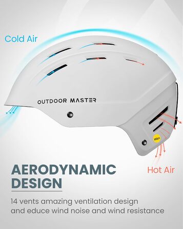 Шолом Outdooraster IPS Kelvin II для сноубордингу та катання на лижах (матова біла, S)