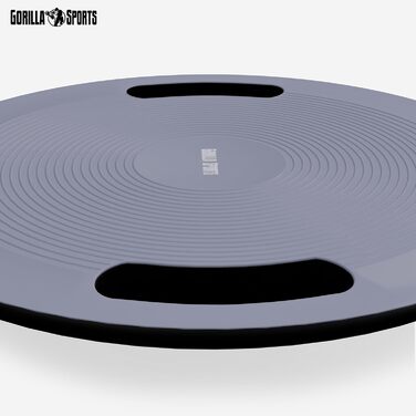 Балансборд GORILLA SPORTS® Ø 40 см, до 110-180 кг, дерево/пластик - для рівноваги, терапії, тренувань, для дітей та дорослих, з ручками