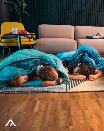 Спальник дитячий Qeedo Buddy Junior Camping 3 сезони (10-25°C) для хлопчиків та дівчаток до 140 см / 10 років Turtlemint