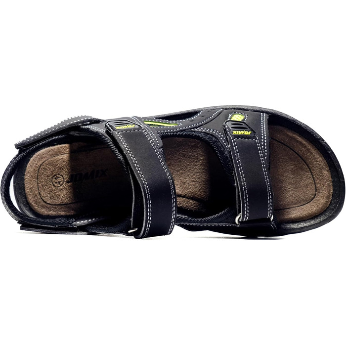 Чоловічі сандалі JOMIX для активного відпочинку на липучках: пляж, гори, подорожі - 44 EU, чорні