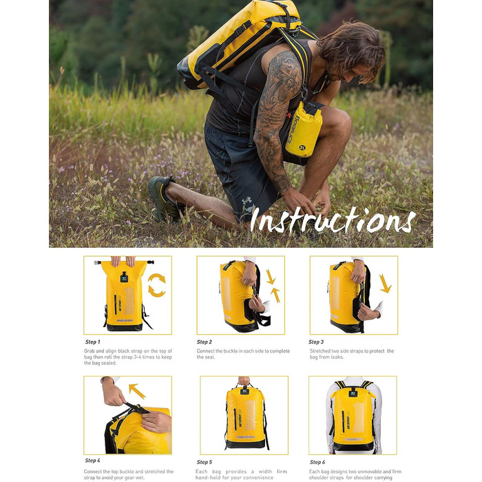 Водонепроникний рюкзак Dry Bag IDRYBAG 20/30/40L: для каякінгу, подорожей, риболовлі