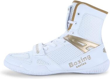 Чоловічі боксерські черевики для тренувань та фітнесу, білі (35 EU, Gold)