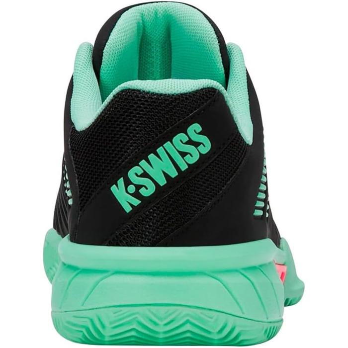 Жіноче тенісне взуття K-Swiss Express Light 3 Clay - чорний, неон м'ята, неон пастельний рожевий (40 EU)