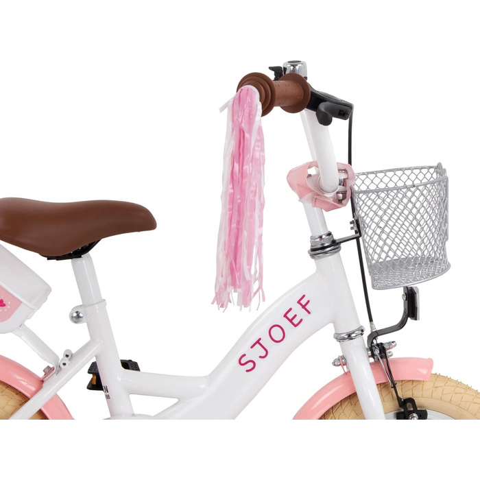 Дитячий велосипед Dolly 12 дюймів | для дівчаток 2-4 роки | з бічними колесами | проста збірка | білий