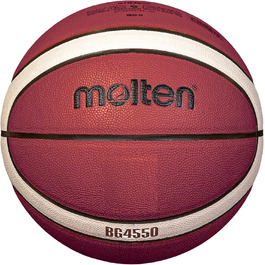 Баскетбольний м'яч Molten BG4550 FIBA, преміум синтетична шкіра, розміри 6/7