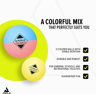Набір кульок для настільного тенісу Joola Colorato (12 шт.)
