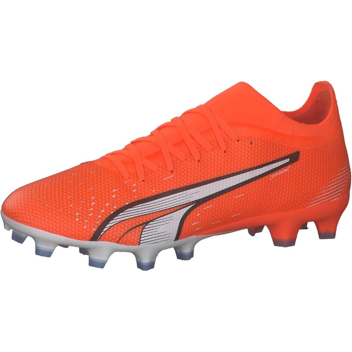 Жіночі футбольні бутси PUMA Ultra Match FG/AG, розмір 39 EU, Ultra Orange/Puma White/Blue Glimmer