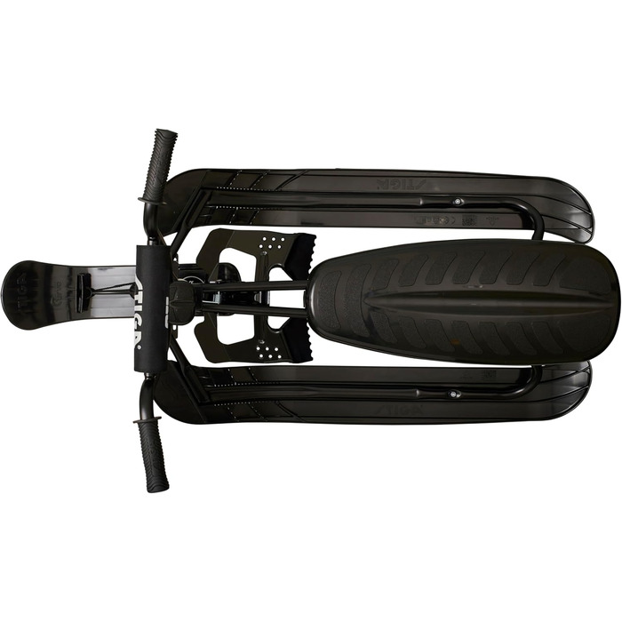 Санки STIGA Snowracer Curve SX з BMX-рулем, сталевою рамою, гальмом і тросом, керовані, для дітей від 7 років і дорослих, до 90 кг, чорні