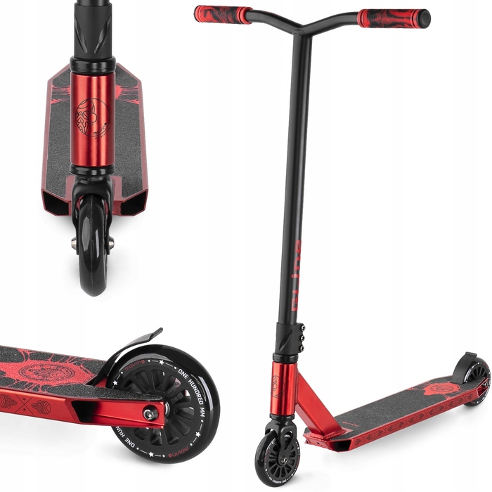 Трюковий самокат Movino Glide, червоний, колеса 100 мм, 3.30 кг, ABEC-9