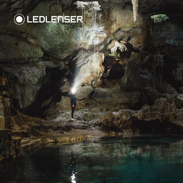 Ліхтар налобний Ledlenser HF6R Signature: 1000 люмен, RGB, водонепроникний IP68, пісочний колір