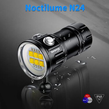 Noctilume N24: Підсвічувач для підводної зйомки 7500 люменів, CRI 90, 6500K, IP68, 80м