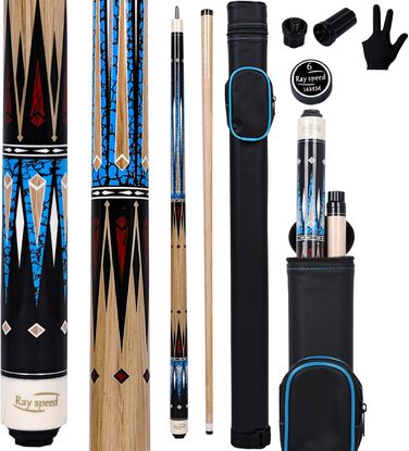 Професійний більярдний кий CGB-500: двочастинний, канадський клен, 58' (19/20oz), з жорстким кейсом