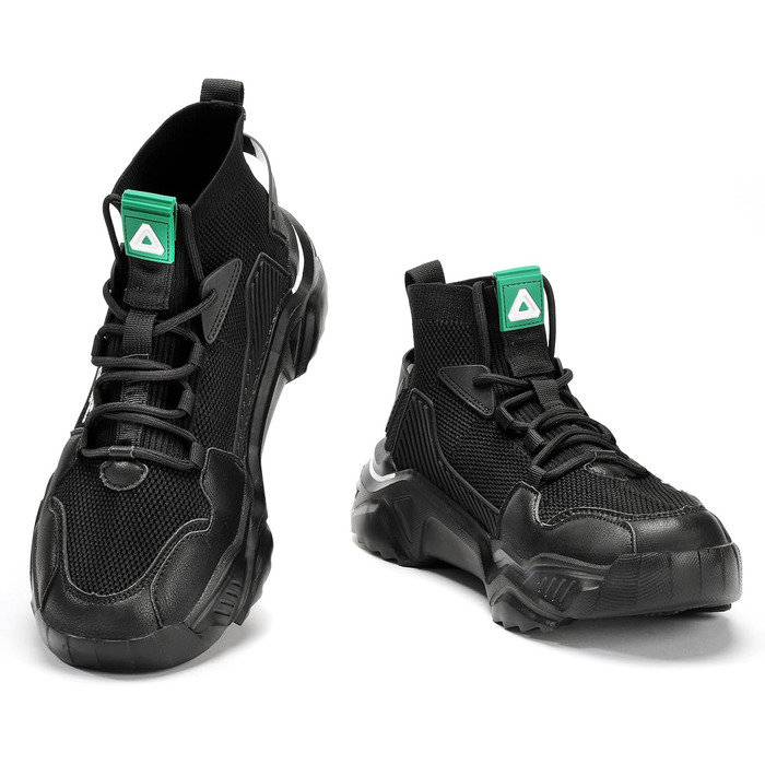 Чоловічі спортивні кросівки FUSHITON для занять фітнесом, бігу та активного відпочинку, чорного кольору, розмір 42 EU