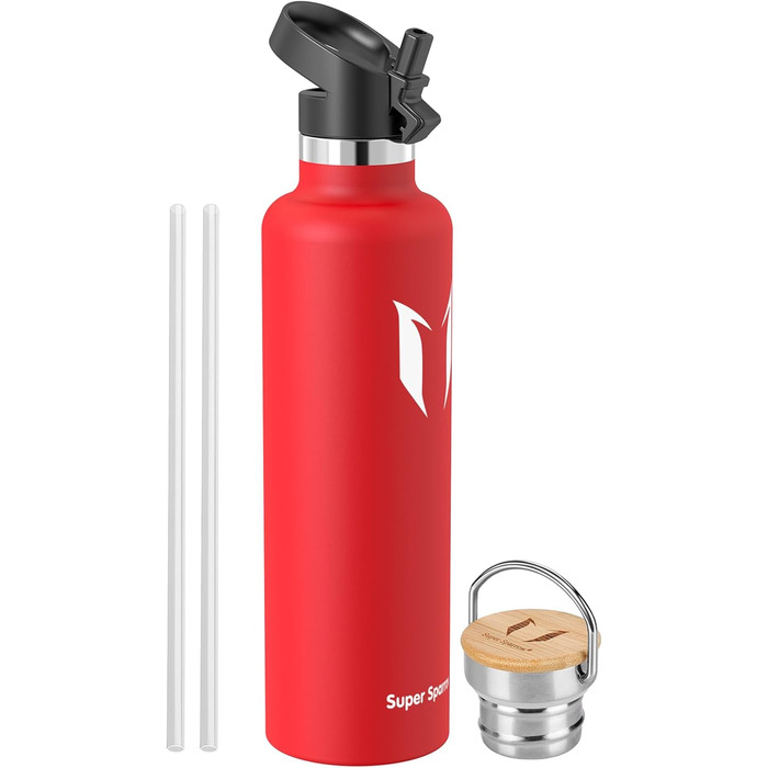 Пляшка для води Super Sparrow з нержавіючої сталі, термос, герметична, BPA Free, 350/500/620/750/1000 мл, для дітей, спорту, школи, з 2 кришками