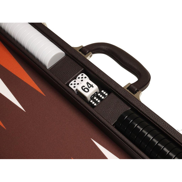 Набір для гри в нарди преміум-класу Silverman & Co. 48 x 64 см, темно-коричневий