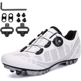 Чоловічі велотуфлі для гірського велосипеда, сумісні з Shimano SPD, 45 EU, білі