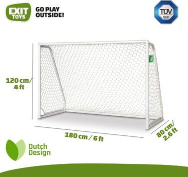 Алюмінієві футбольні ворота EXIT Scala 180x120 см, чорні