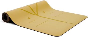 Йога-мат Liforme Golden Sand, біорозкладний, антиковзкий, екологічний, з унікальною системою розмітки