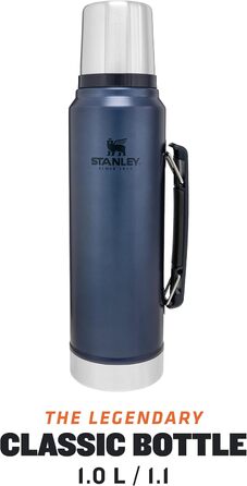 Термос Stanley Classic Legendary з нержавіючої сталі, 1 л – зберігає тепло/холод до 48 годин, BPA-free, підходить для посудомийки