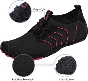 Водні черевики Raqua Composite Mesh для чоловіків та жінок (37 EU, Wz116 Black Rose)