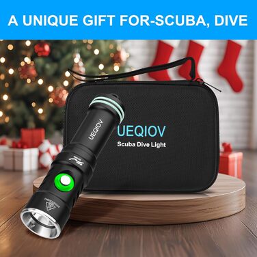 Підводна ліхтар UEQIOV 4000 лм, 4 режими, IPX8 водонепроникний, для дайвінгу