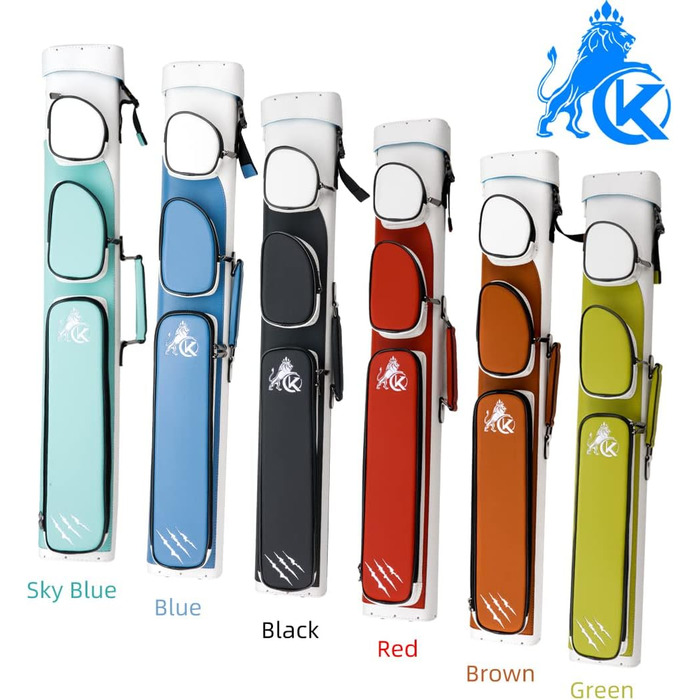 Чохол для більярдних куль KONLLEN 6-лунковий ручної роботи, 2 кийки, 4 аксесуари, 6 кольорів, трав'яно-зелений