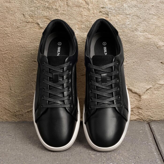 Чоловічі повсякденні кросівки Bruno Marc Casual Sneaker — легке низьке взуття, дихаючі та зручні туфлі для прогулянок і подорожей, чорні (розмір 44.5 EU, широка колодка)