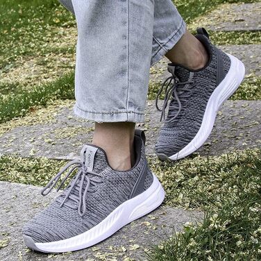 Жіночі кросівки Feethit для бігу, тренувань та прогулянок. Легкі, дихаючі, з гумовою підошвою. Білі, чорні, сірі (38 EU)