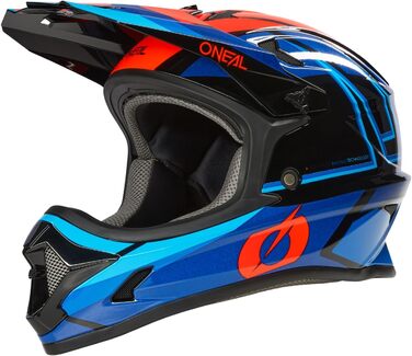 Шолом для гірського велосипеда O'NEAL SONUS Fullface MTB DH, ABS, магнітна застібка, дорослий, синьо-червоний