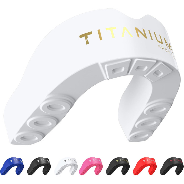 Захисний капу для спорту Titanium Sports Premium - Slim Fit з чохлом. Захист для боксу, MMA, джудо, карате, регбі, хокею, футболу. Підходить для дітей (<11) та дорослих (+12). Золотистий колір.